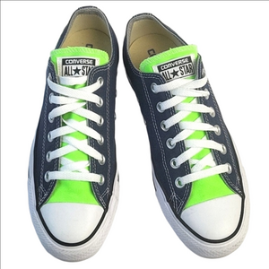 Converse All-Star Chuck Taylor Canvas Lace-up Sneaker Lime Navy Team Alp…
